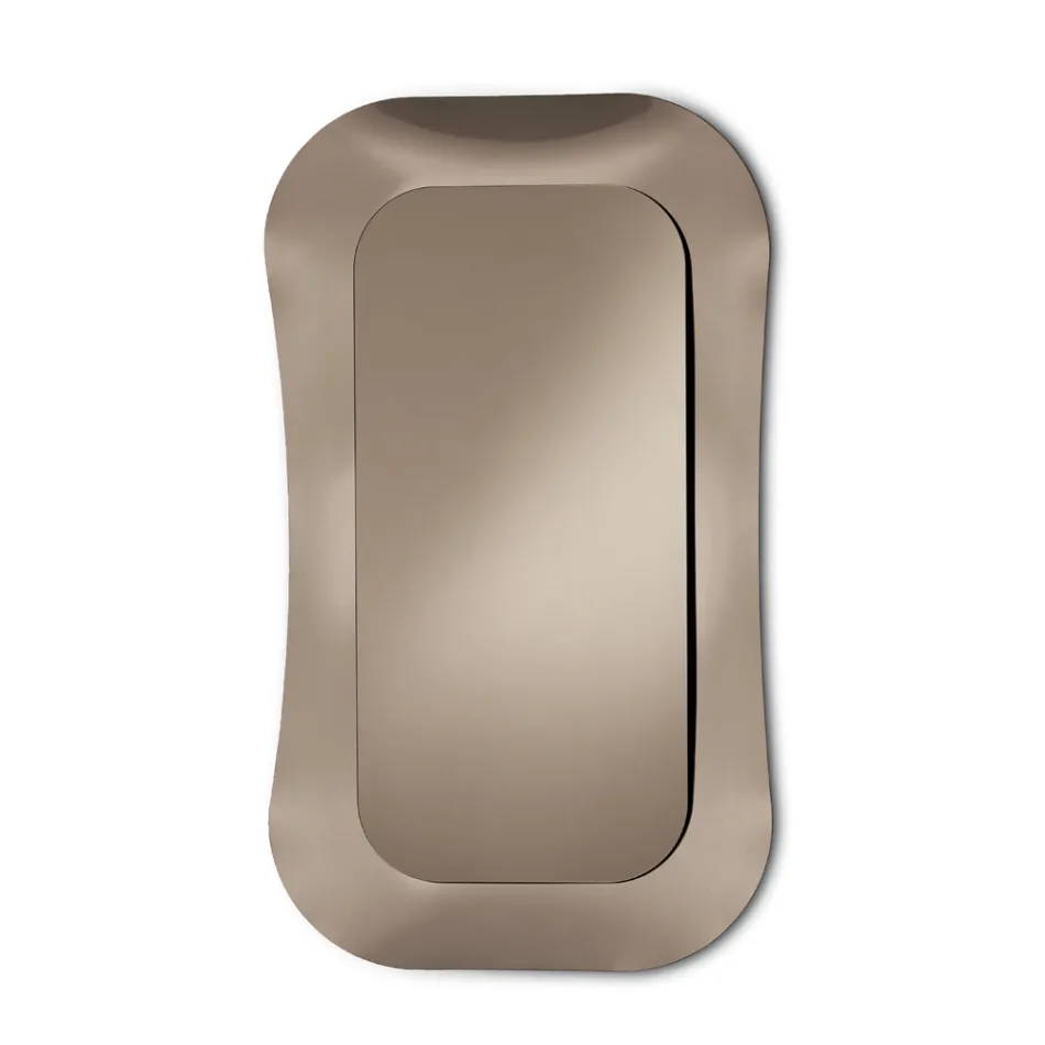 Espejo de pared con marco de cristal fusionado, fabricado en Italia - Adorado viadurini