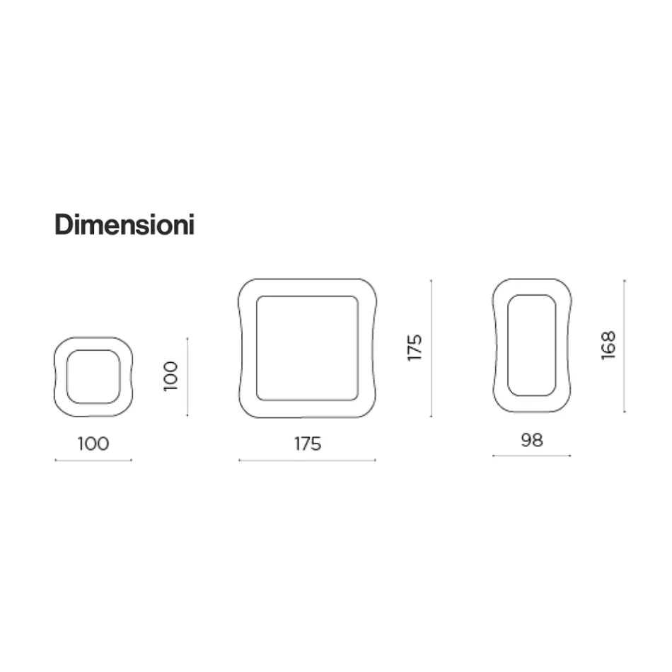 Espejo de pared con marco de cristal fusionado, fabricado en Italia - Adorado viadurini