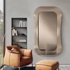 Espejo de pared con marco de cristal fusionado, fabricado en Italia - Adorado viadurini
