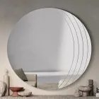 Espejo de pared Arabella con grabados, fabricado en Italia. viadurini