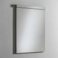 Espejo de pared con luz LED integrada en acero inoxidable Made in Italy - Tuccio