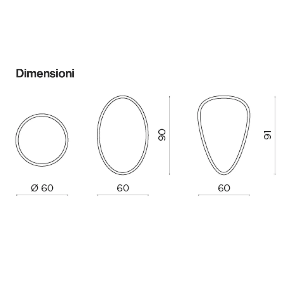 Espejo de pared Beata con borde pulido, fabricado en Italia. viadurini