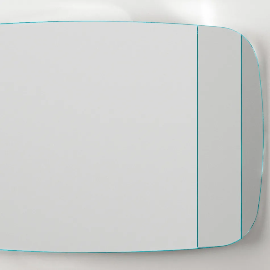 Espejo de pared con estructura en madera pintada de negro Made in Italy - Arya viadurini