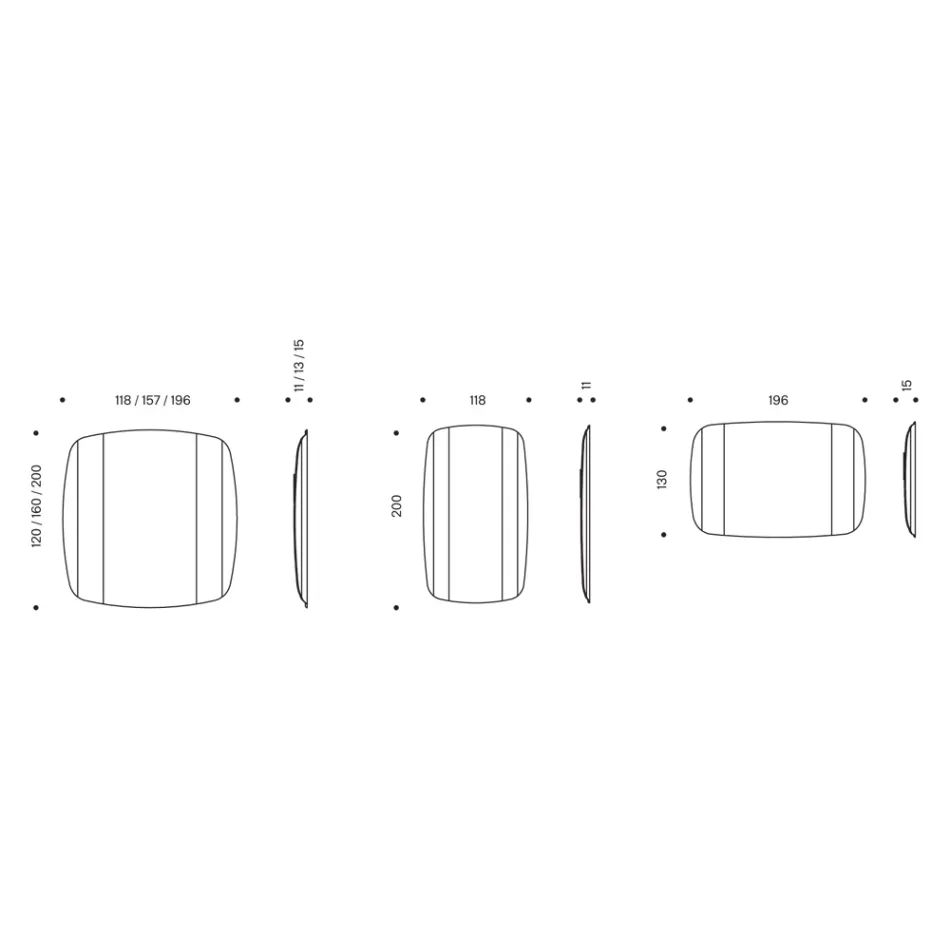 Espejo de pared con estructura en madera pintada de negro Made in Italy - Arya viadurini