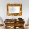 Espejo de pared de diseño final de la hoja de oro Gudin, 108x87 cm