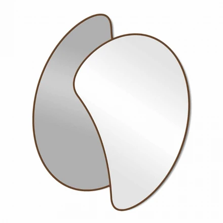 Espejo de pared de diseño grande con acabado de color moderno - Mantra viadurini