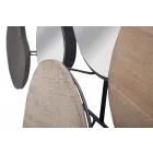 Espejo de pared de diseño moderno en madera y hierro - Ortensio viadurini