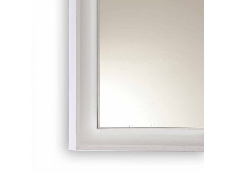 Espejo de pared con iluminación LED y interruptor táctil Made in Italy - Ammar viadurini