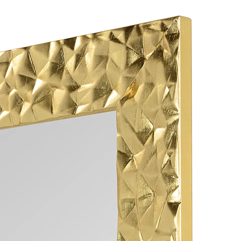 Espejo de pared en madera decorada a mano Made in Italy - Niagara viadurini