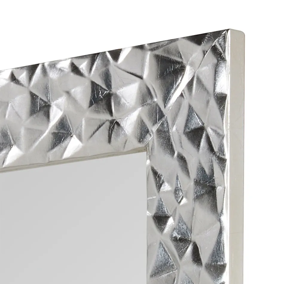 Espejo de pared en madera decorada a mano Made in Italy - Niagara viadurini