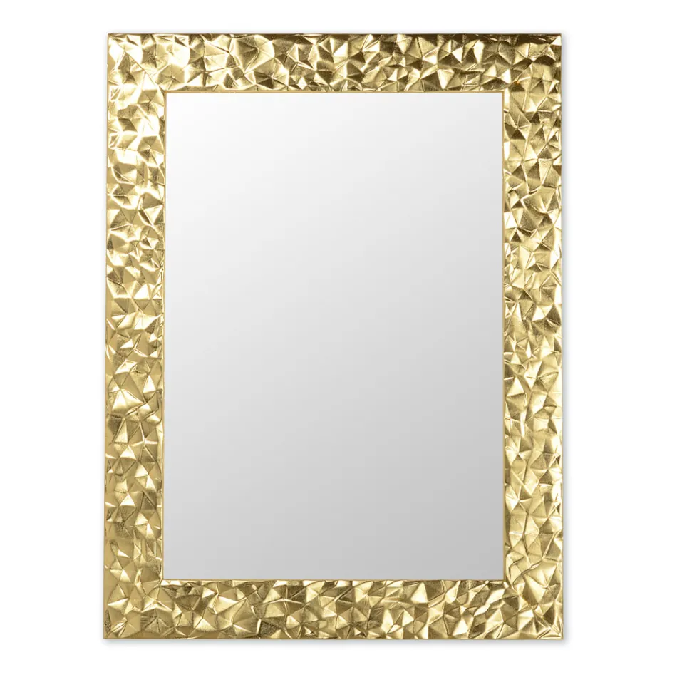 Espejo de pared en madera decorada a mano Made in Italy - Niagara viadurini