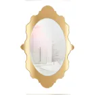 Espejo de pared de plexiglás con marco dorado o plateado, fabricado en Italia - Ariele viadurini