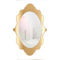 Espejo de pared de plexiglás con marco dorado o plateado, fabricado en Italia - Ariele
