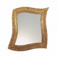 Espejo de pared de estilo barroco en hierro dorado y plateado Hecho en Italia - Rudi