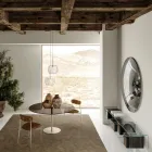 Espejo de Pared en Vidrio Curvo Convexo en Diferentes Acabados - Luz viadurini