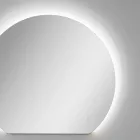 Espejo de pared moderno con detalle arenado y LED Made in Italy - Rialto viadurini