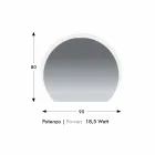 Espejo de pared moderno con detalle arenado y LED Made in Italy - Rialto viadurini