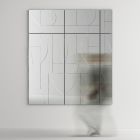 Espejo de pared modular con estructura de madera Made in Italy - Saetta viadurini