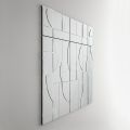 Espejo de pared modular con estructura de madera Made in Italy - Saetta
