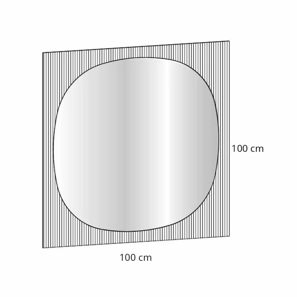 Espejo de pared cuadrado moderno color ahumado Hecho en Italia - Bandolero viadurini