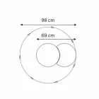 Espejo de pared redondo con satélite que gira 360 ° Hecho en Italia - Shaki viadurini