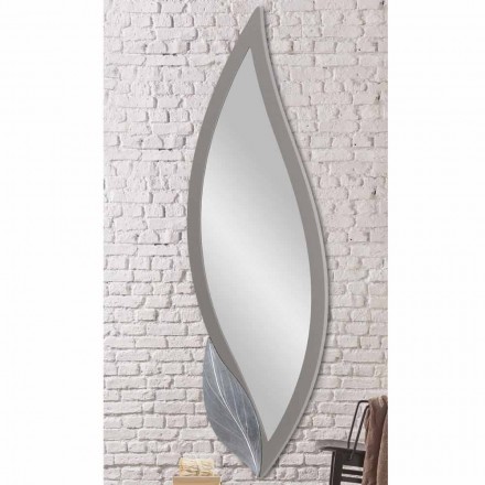 Espejo de pared en forma de paloma gris lacado moderno hecho Italia Sagama viadurini