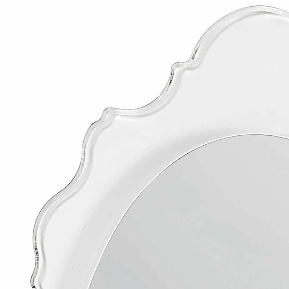 Espejo de pared de diseño transparente Joy, hecho en Italia. viadurini