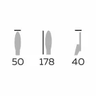 Espejo de suelo de diseño en madera de fresno y metal Made in Italy - Cuspide viadurini