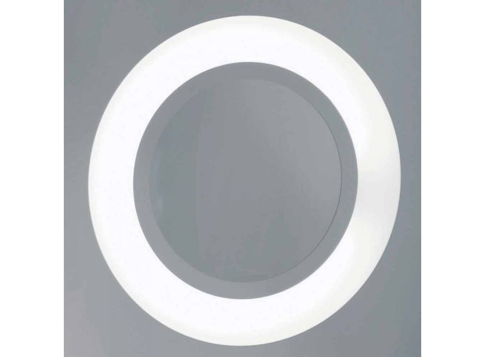 Espejo de aumento de diseño moderno, iluminación LED, Maren viadurini