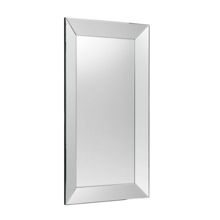 Espejo de pared decorativo rectangular con marco de vidrio - Diamante viadurini