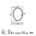 Espejo de diseño moderno con bañera de iluminación LED pura viadurini