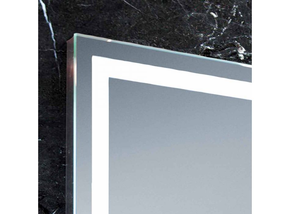 Espejo Cuarto de baño de diseño moderno con iluminación LED Paco viadurini