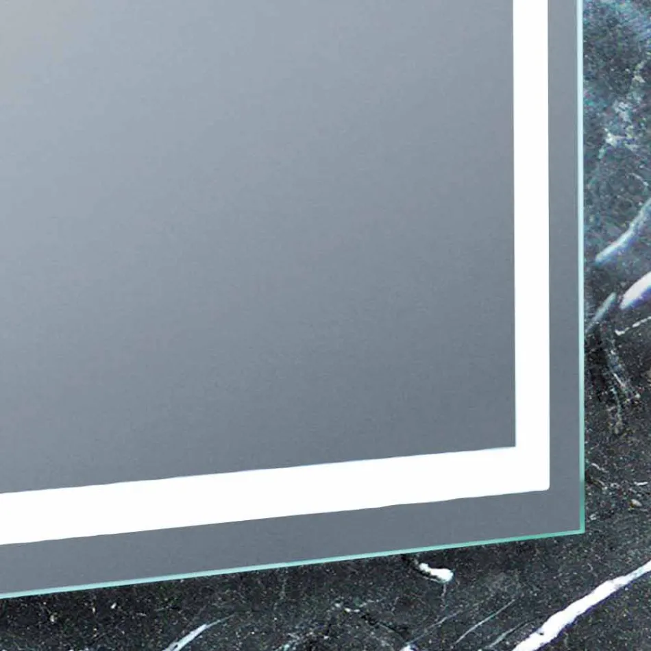 Espejo Cuarto de baño de diseño moderno con iluminación LED Paco viadurini