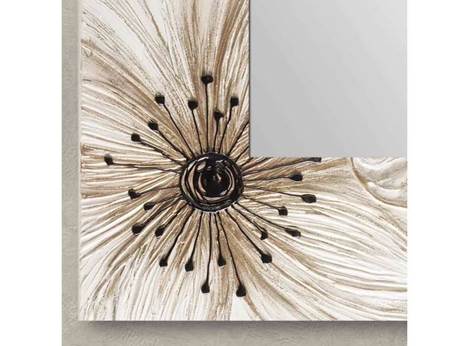 Espejo de pared con doble elle hecho en Italia Diseño arenado viadurini