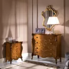 Espejo de forma de lujo con marco de pan de oro Made in Italy - Precious viadurini