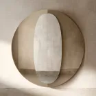 Espejo de madera de doble panel con diseño moderno Bristol, fabricado en Italia. viadurini