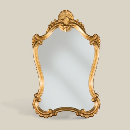 Espejo clásico en pan de oro con marco en forma Made in Italy - Precious viadurini