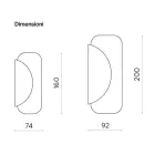 Espejo fabricado con dos láminas superpuestas con forma, hecho en Italia - Adelaida viadurini