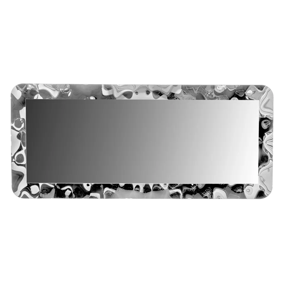 Espejo de cristal curvo con efecto líquido y retroiluminación - Excelsior viadurini