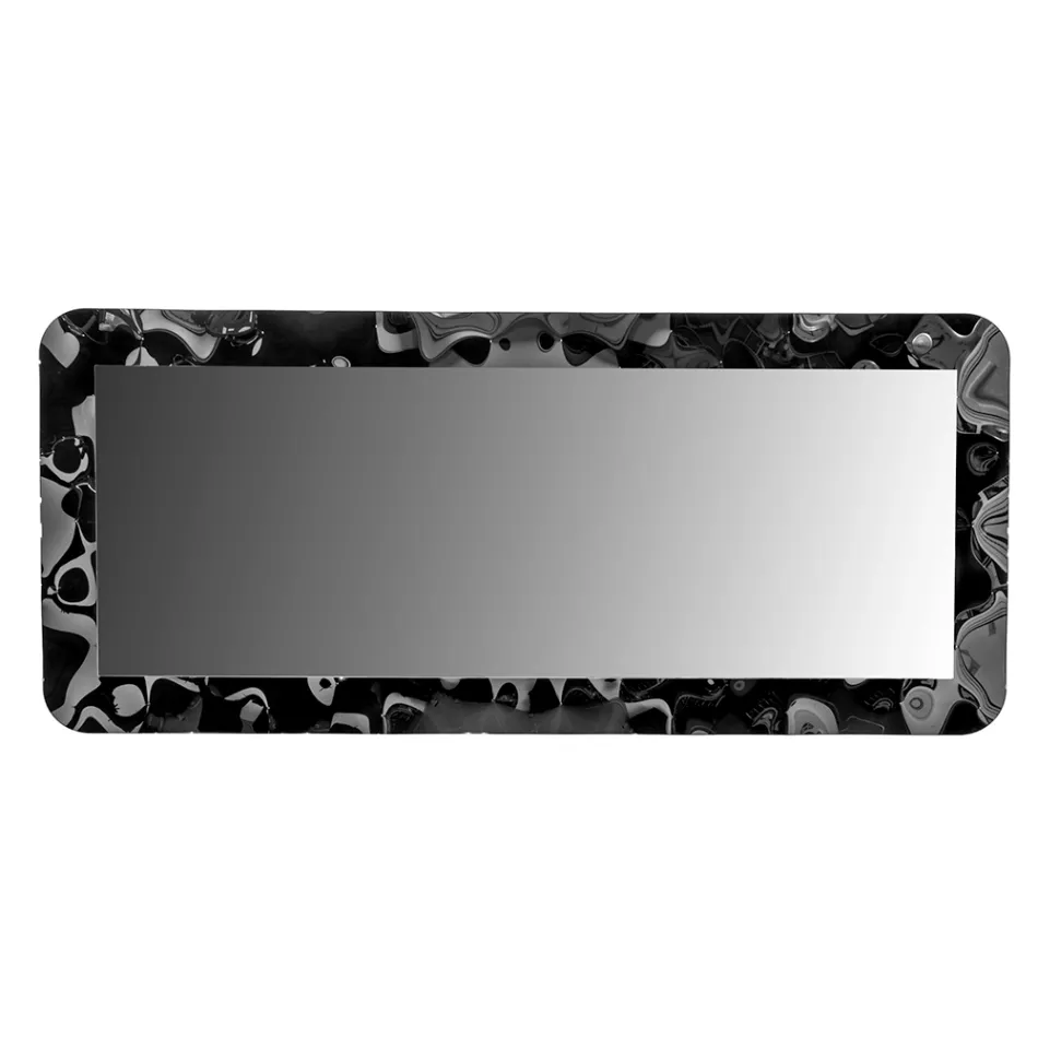 Espejo de cristal curvo con efecto líquido y retroiluminación - Excelsior viadurini