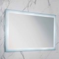 espejo moderno con bordes de vidrio esmerilado, iluminación LED, Ady