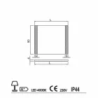 Espejo de baño moderno con luces LED, L1200xh.900 mm, Agata viadurini