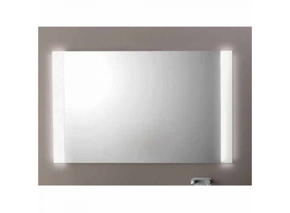 Espejo de baño moderno con luces LED, L1200xh.900 mm, Agata viadurini