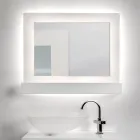 Espejo de pared horizontal de plexiglás con contenedor fabricado en Italia - Kiran viadurini