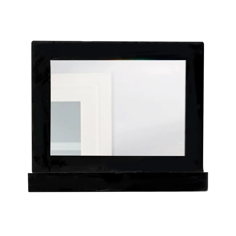 Espejo de pared horizontal de plexiglás con contenedor fabricado en Italia - Kiran viadurini