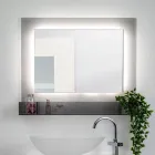 Espejo de pared horizontal de plexiglás con contenedor fabricado en Italia - Kiran viadurini