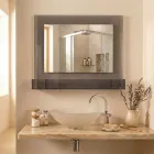Espejo de pared horizontal de plexiglás con contenedor fabricado en Italia - Kiran viadurini