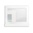 Espejo de pared horizontal de plexiglás con contenedor fabricado en Italia - Kiran viadurini
