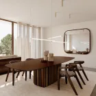 Espejo cuadrado con marco de madera, fabricado en Italia - Vespera viadurini