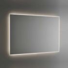 Espejo de baño retroiluminado con marco pulido con chorro de arena Made in Italy - Floriana viadurini